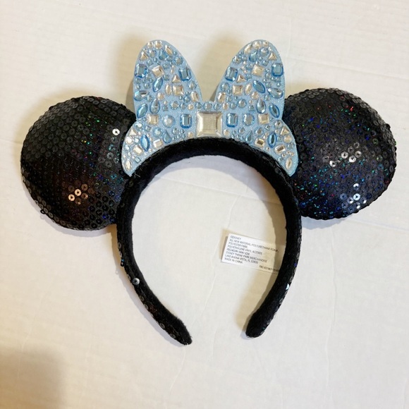 Disneyland 60th Anniversary Diamond Celebration Minnie Mouse Ears Headband Bow - Picture 1 of 13